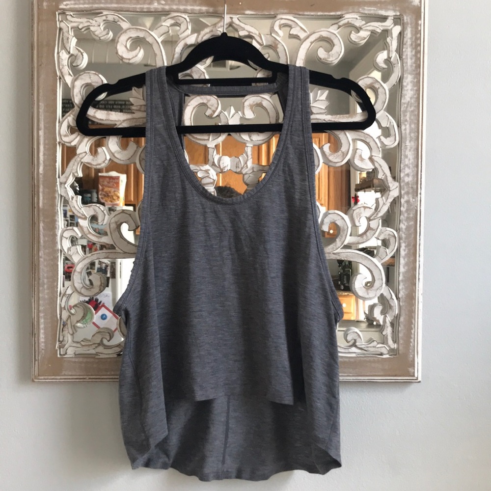 Lululemon Gray Racerback Crop Tank Size 6